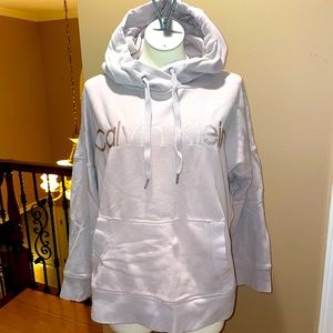 Calvin Klein Performance Womens Light Purple Hoodie Sweatshirt Size Medium